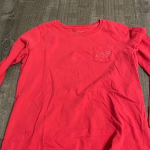 Vineyard Vines Red Long Sleeve Tee